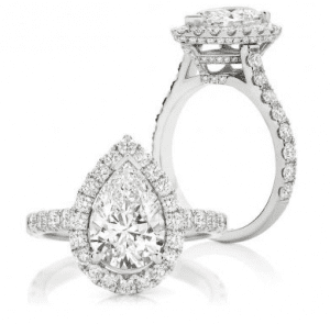 Pear-shaped engagement ring