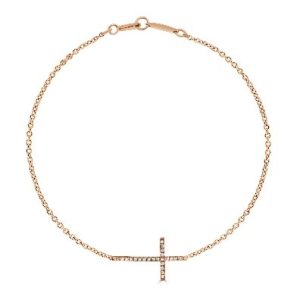 Gold Cross Diamond Bracelet