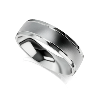 White Gold Men's Wedding Ring (WR1045)