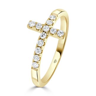Diamond Cross RingRound Diamond Cross Ring