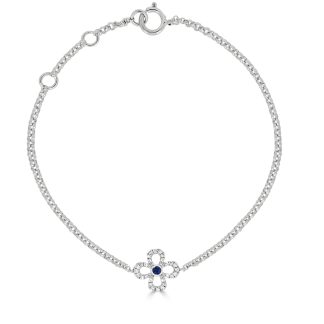 Flower Design BraceletClover Shaped Diamond Bracelet