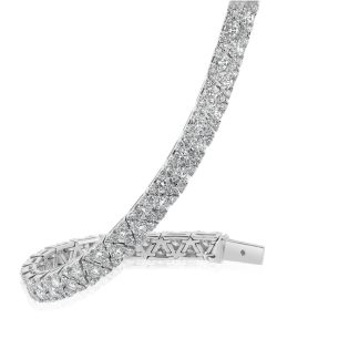White Gold Diamond Tennis BraceletRound Diamond Triangle Tennis Bracelet