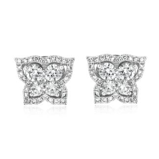 Butterfly Diamond Stud Earrings in 18kt GoldButterfly diamond earrings gold