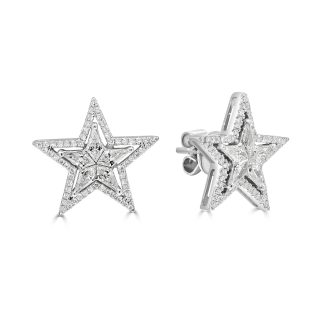 Star shaped diamond studsDiamond Star Shaped Earrings