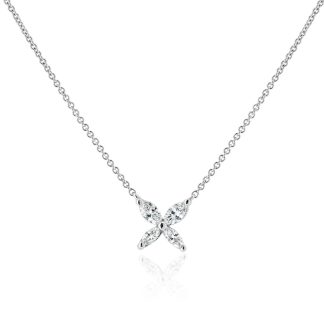 White Gold Marquise Diamond NecklaceMarquise Diamond Pendant