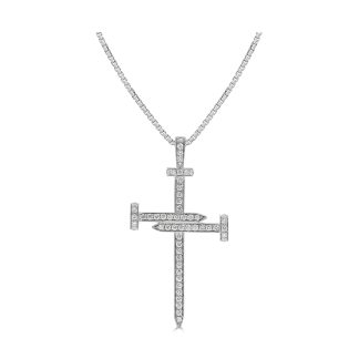 Diamond Nail CrossRound Diamond Nail Cross Pendant