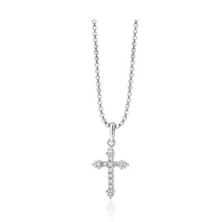 White Gold Small Size CrossWomen cross pendant white gold