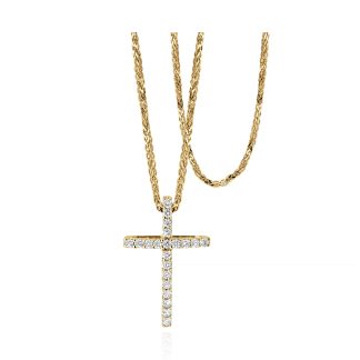 Diamond Cross a Meaningful Gift of RadianceYellow gold diamond cross