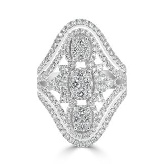 Diamond Claws Set Splendor Dress RingDiamond Claws Set Splendor Dress Ring