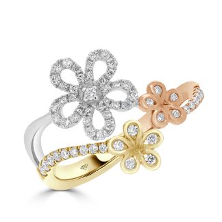 Three tone floral ringThe Tone Floral Ring