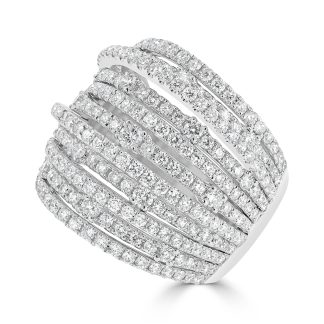 Diamond Claws Set Split Dress RingDiamond Claws Set Split Dress Ring