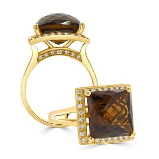 Princess smokey quartzPrincess smokey quartz cocktail ring