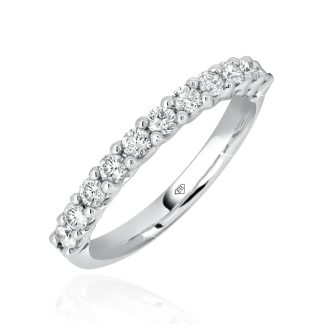 White Gold Diamond Wedding BandRound Diamond Wedding Band in Gold