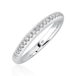 Wedding Ring with Brilliant cut Diamonds cut clawsRound Diamond Wedding Band in Gold