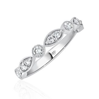 Round Leafy Milgrain Wedding RingRound Leafy Milgrain Wedding Ring