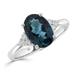 Coloured Gems Engagement Ring