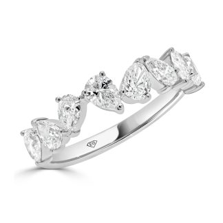 Dazzling Alternating Pear Cut Diamond RingDazzling Alternating Pear Cut Diamond Ring