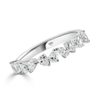 Alternating Pear Cut Diamond RingPear Diamond Wedding Band