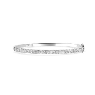 Brilliant Cut Diamond BangleRound Diamond Bangle in Gold