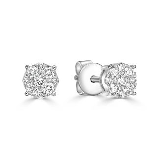 Round Brilliant Cut Diamond EarringsRound Diamond Stud Earrings