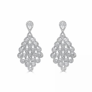 Drop Diamond EarringsRound Diamond Drop Earrings