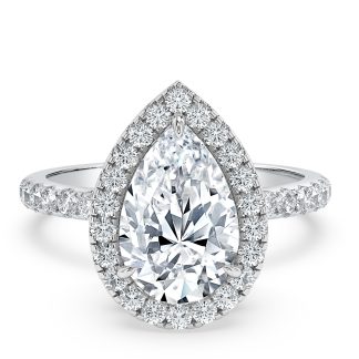 Antonella PearPear Diamond Engagement Ring with Halo