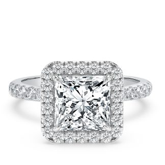 Antonella PrincessPrincess Diamond Engagement Ring with Halo