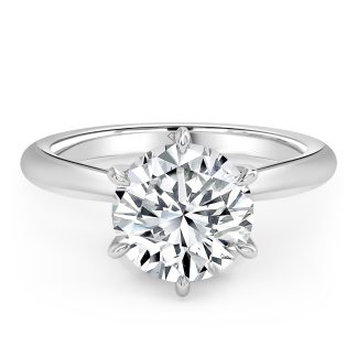 Lucia RoundRound Diamond Engagement Ring with Hidden Halo