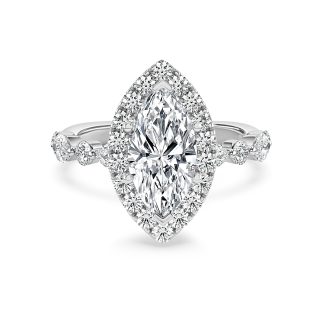 MARIANNA MARQUISEMarquise Diamond Engagement Ring with Halo