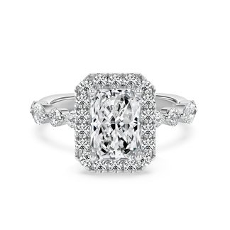 Marianna RadiantRadiant Diamond Engagement Ring with Halo