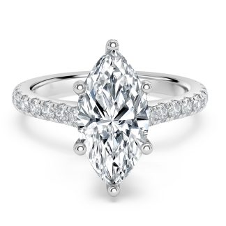 ROSANNA MARQUISEMarquise Diamond Engagement Ring with Halo