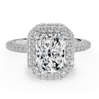 Rosetta RadiantRadiant Diamond Engagement Ring with Halo