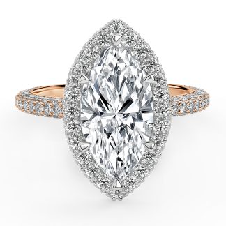 ROSETTA MARQUISEMarquise Diamond Engagement Ring with Halo