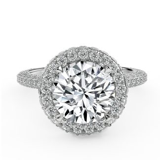 ROSETTA ROUNDRound Diamond Engagement Ring with Halo