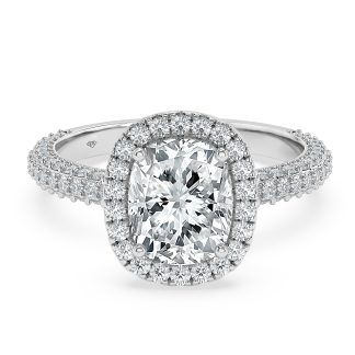 Veronica CushionCushion Diamond Engagement Ring with Halo