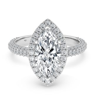 VERONICA MARQUISEMarquise Diamond Engagement Ring with Halo