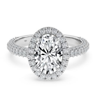 VERONICA OVALOval Diamond Engagement Ring with Halo