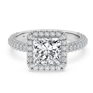 Veronica PrincessPrincess Diamond Engagement Ring with Halo