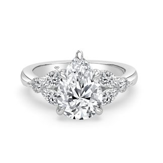 GRAZIELLA PEARPear Diamond Engagement Ring Trilogy
