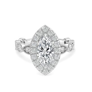 ERICA MARQUISEMarquise Diamond Engagement Ring with Halo