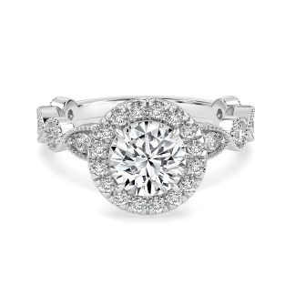 ERICA ROUNDRound Diamond Engagement Ring with Halo