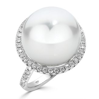 Pearl Single Halo Set Claws SettingPearl Single Halo Set Claws Setting