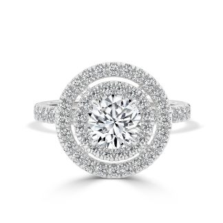 MARICA ROUNDRound double halo engagement ring