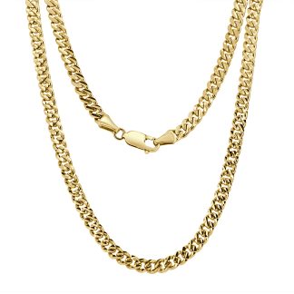 18Kt Curb Link Thick Chain Diamond Cut 40 GrGold Chain