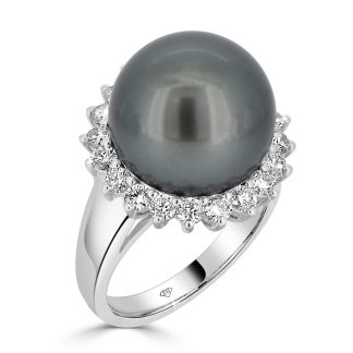 Tahitian Single Halo Set Claws SettingTahitian Single Halo Set Claws Setting