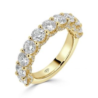 Round Cut Wedding Ring With Side DiamondsRound Diamond Wedding Band