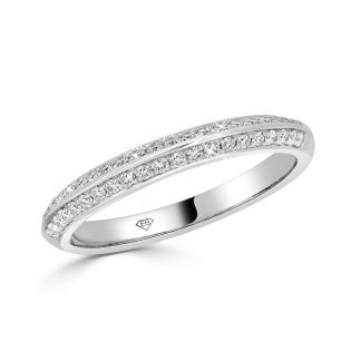 Knife Edge Wedding RingDiamond Wedding Band