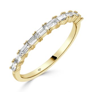 Claws Baguette Wedding RingBaguette Diamond Wedding Band