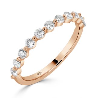 Round Cut And Dot Wedding Ring MediumRound Cut And Dot Wedding Ring Medium