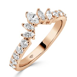 Tiara Wedding Ring With Marquise And Round DiamondsMarquise and Round Diamond Wedding Band